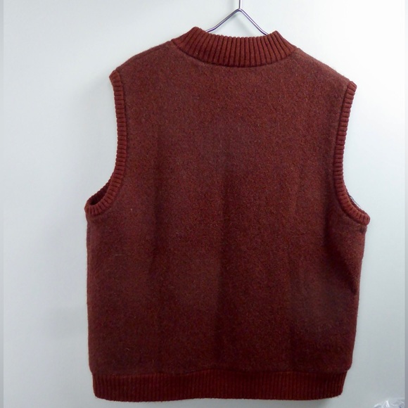 Pendleton Fleece Lined Washable Shetland Wool Cardigan Sweater Vest Full Zip NWT - Picture 3 of 8